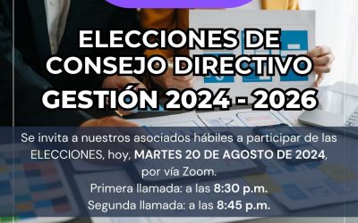 ELECCIONES DE CONSEJO DIRECTIVO APTEMCSER 2024 – 2026